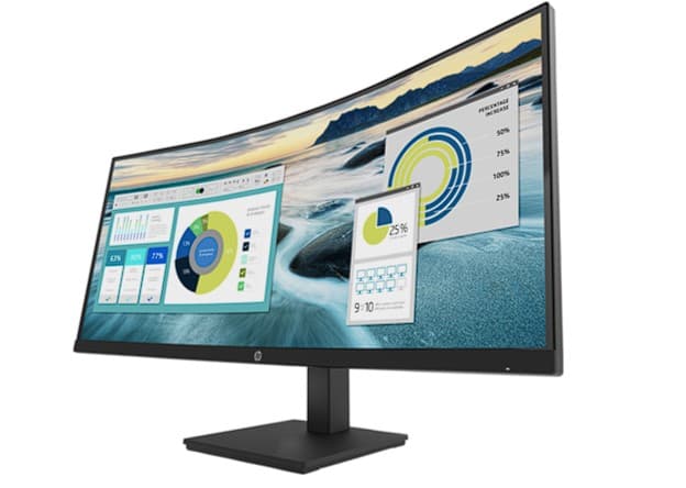 HP P34hc G4 34inch WQHD USB-C Curved 1xHDMI 1xDP 4xUSB 3.1, "21Y56AA#ABB" — miniatură