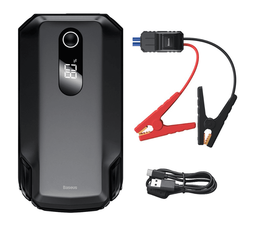 STARTER auto Baseus Super Energy Max,display LED,20000mAh/3.7V/74Wh, 2 x USB 5V/2.4A, start-up 12V, motoare benzina sub 8L si diesel sub 4L,negru "CGNL020001" - 6932172600549