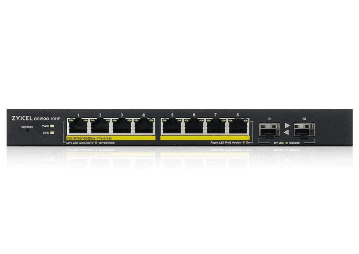 ZYXEL GS1900-10HP GBE POE SWITCH L2, "GS1900-10HP-EU0102" — miniatură