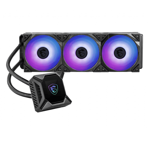 Cooler MSI "MPG CORELIQUID K360 V2", skt universal, racire cu lichid, ventilator 120 mm x 3, 2500 rpm, iluminat ARGB, "MPG CORELIQUID K360 V2" — miniatură