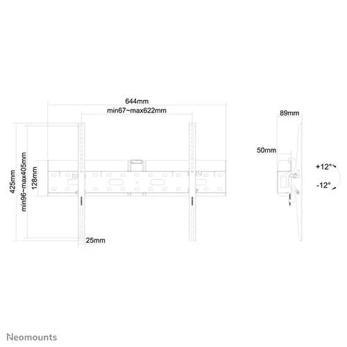 Neomounts Screen TV Wall Mount TilMedia 37"-75" "LFD-W2640MP" — miniatură