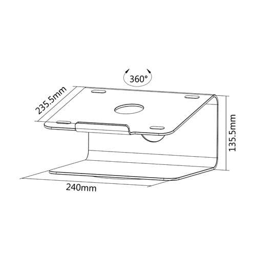 Neomounts Newstar Raised Laptop Stand Silver "NSLS050" — miniatură