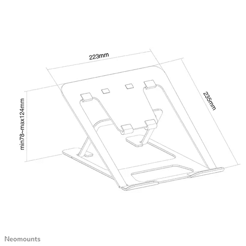 Neomounts Newstar Foldable laptop stand Black "NSLS085BLACK" — miniatură