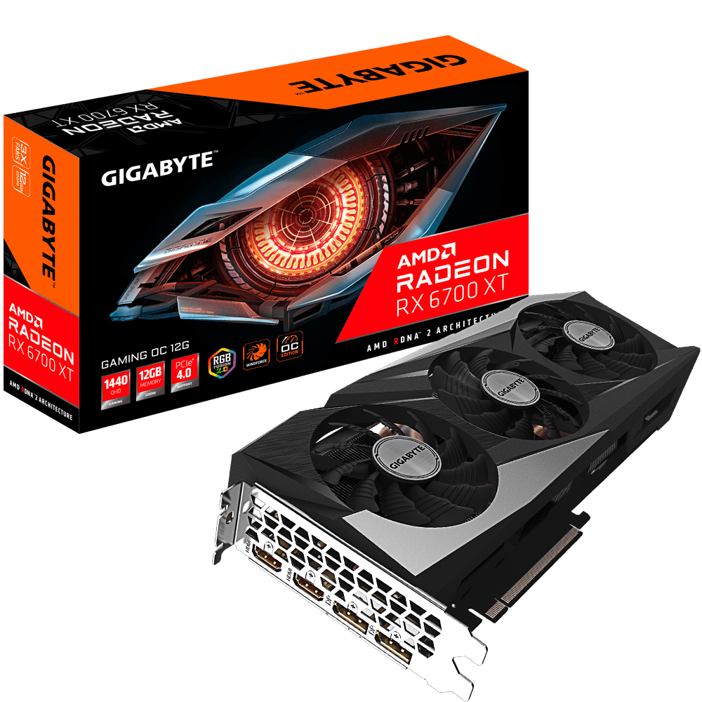 Gigabyte Radeon RX 6700 XT GAMING OC 12G, "R67XTGAMING OC-12G" — miniatură
