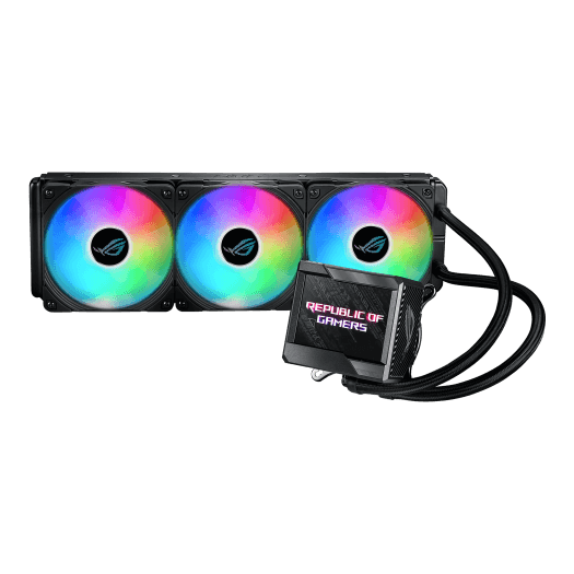 Cooler Asus "ROG RYUJIN II 360 ARGB EVA", skt universal, racire cu lichid, ventilator 120 mm x 3, 2200 rpm, iluminat ARGB, "RYUJIN II 360 EVA"