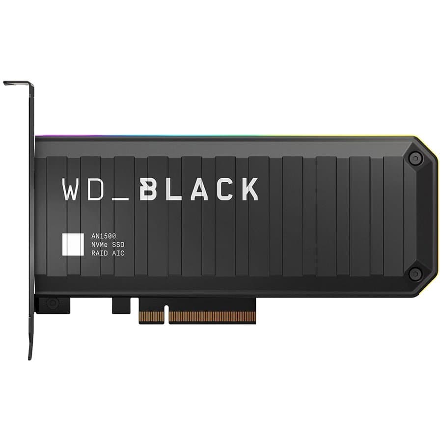 SSD Add-in-Card WD Black AN1500 2TB PCIe Gen3 x4 NVMe, Read/Write: 6500/4100 MBps, RGB lighting "WDS200T1X0L"