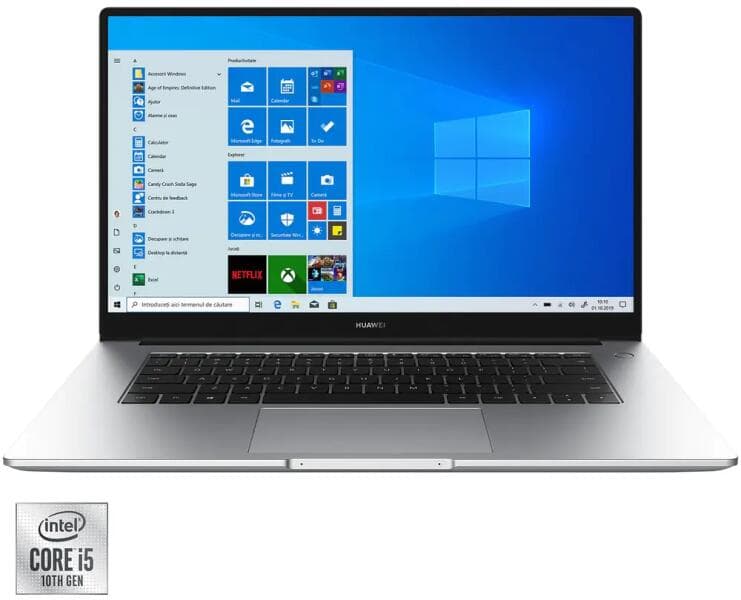 Huawei MateBook D15 Silver I5 10 8+512G UMA Windows 10 Home "53011TTQ" (