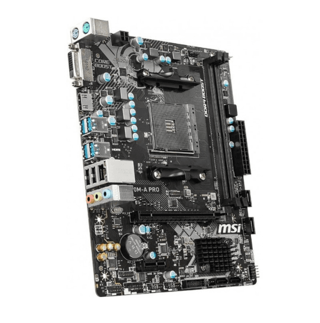 MSI A320M-A PRO. MSI A320M-A PRO, AM4, 2x DDR4, DVI/HDMI, mATX, "A320M-A PRO." — miniatură
