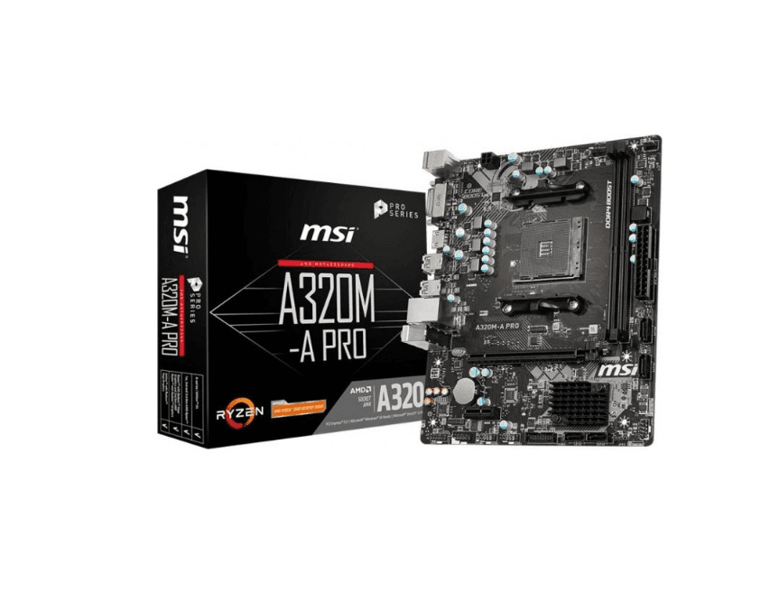 MSI A320M-A PRO. MSI A320M-A PRO, AM4, 2x DDR4, DVI/HDMI, mATX, "A320M-A PRO." — miniatură