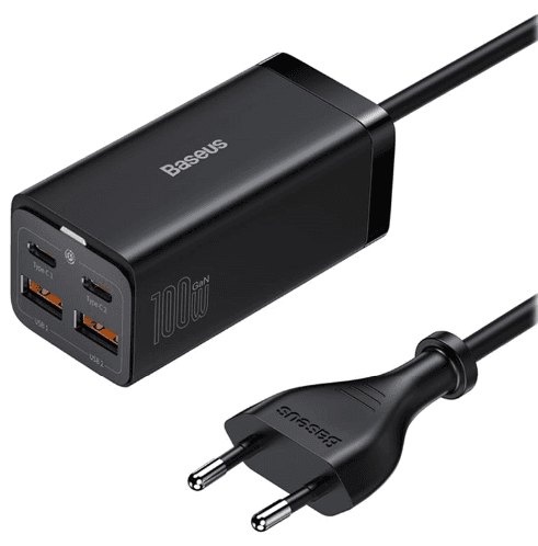 INCARCATOR retea Baseus GaN3 Pro, Quick Charge 100W, 2 x USB, 2 x USB Type-C, negru "CCGP000101" - 6953156209053