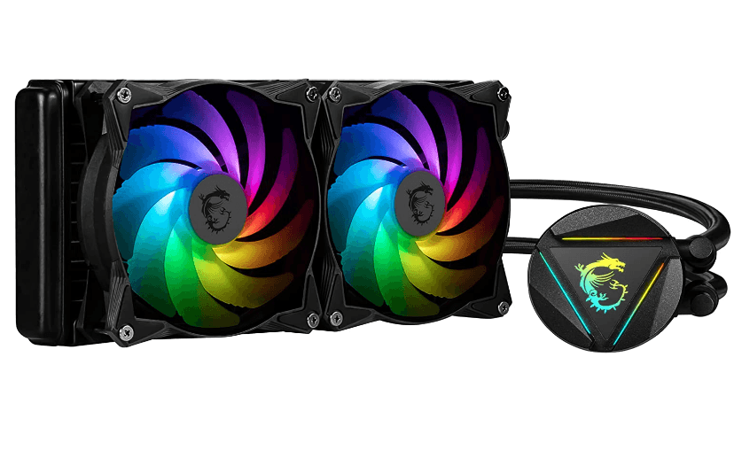Cooler MSI "CORELIQUID 240R V2", skt universal, racire cu lichid, ventilator 120 mm x 2, 2000 rpm, iluminat ARGB, "CORELIQUID 240R V2" — miniatură
