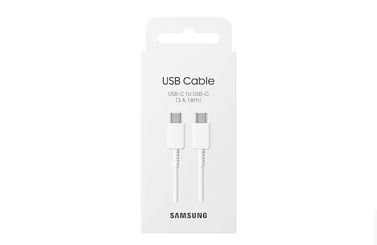 Samsung Cable USB-C to USB-C, 3A, 1.8m; White "EP-DX310JWEGEU" — miniatură