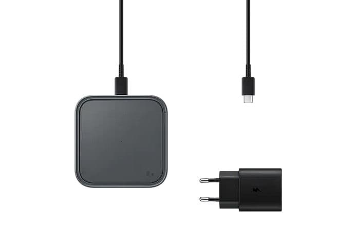 Wireless Charger Pad 15W Super Fast Wireless Charge; Travel Adapter 25W Super Fast Charge; USB-C to USB-C Cable, 1m; Black "EP-P2400TBEGEU" — miniatură