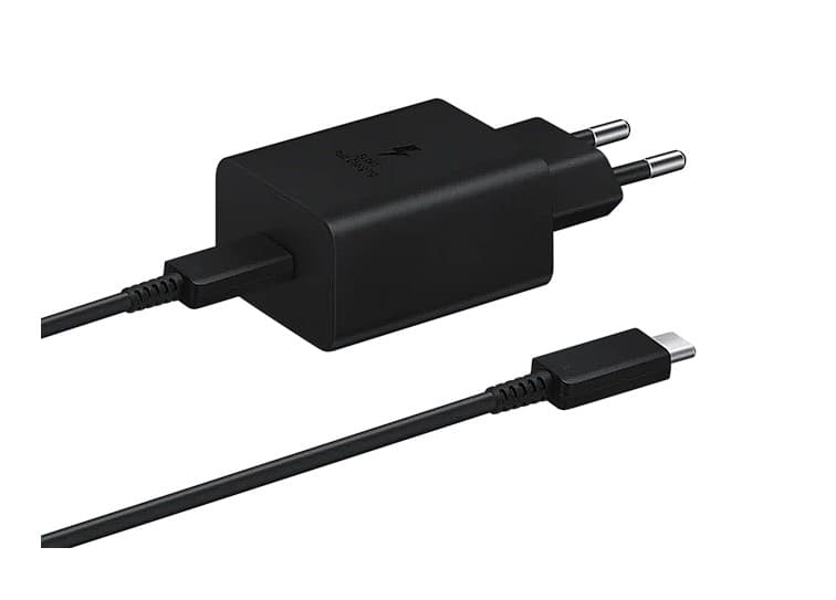 Samsung Power Adapter 45W USB-C Super Fast Charge; USB-C to USB-C Cable, 5A, 1.8m; Black "EP-T4510XBEGEU" — miniatură