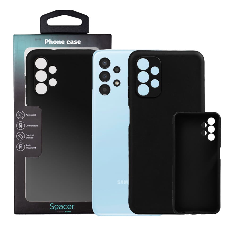 Husa Samsung Galaxy A13 Spacer, negru, grosime 1.5mm, material flexibil TPU "SPPC-SM-GX-A13-TPU"