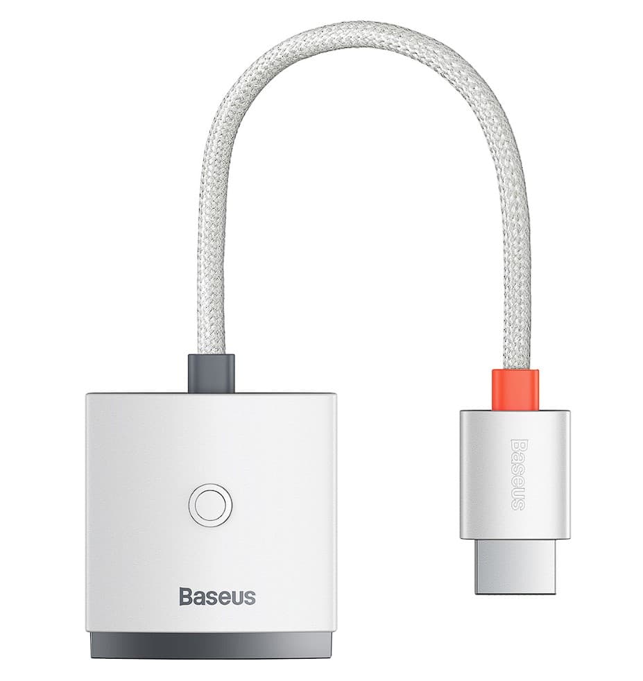 CABLU video Baseus Lite, HDMI (T) la 1 x VGA (M) 1920x1080 la 60Hz, lungime 0.20m, alb "WKQX010002" - 6932172606152