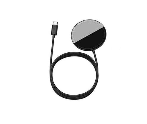 INCARCATOR wireless Baseus Simple Qi 15W, compatibilitate smartphones, incarcare MagSafe Iphone 12/13, cablu Type-C lungime 1.5m, negru "WXJK-F01" - 6953156202467 — miniatură