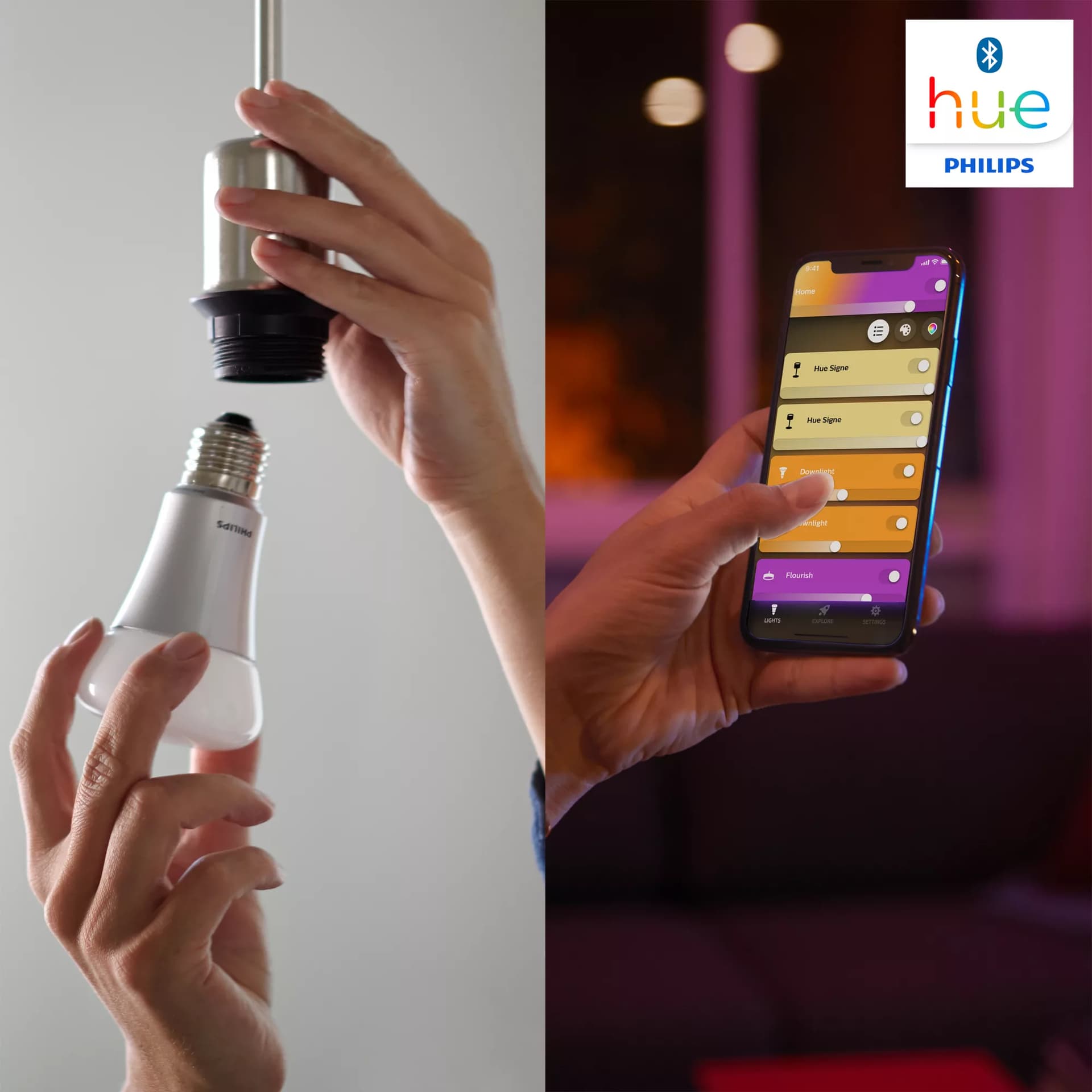 Smart Home Philips Single bulb GU10 White and color ambiance -, "PHT13179" — miniatură