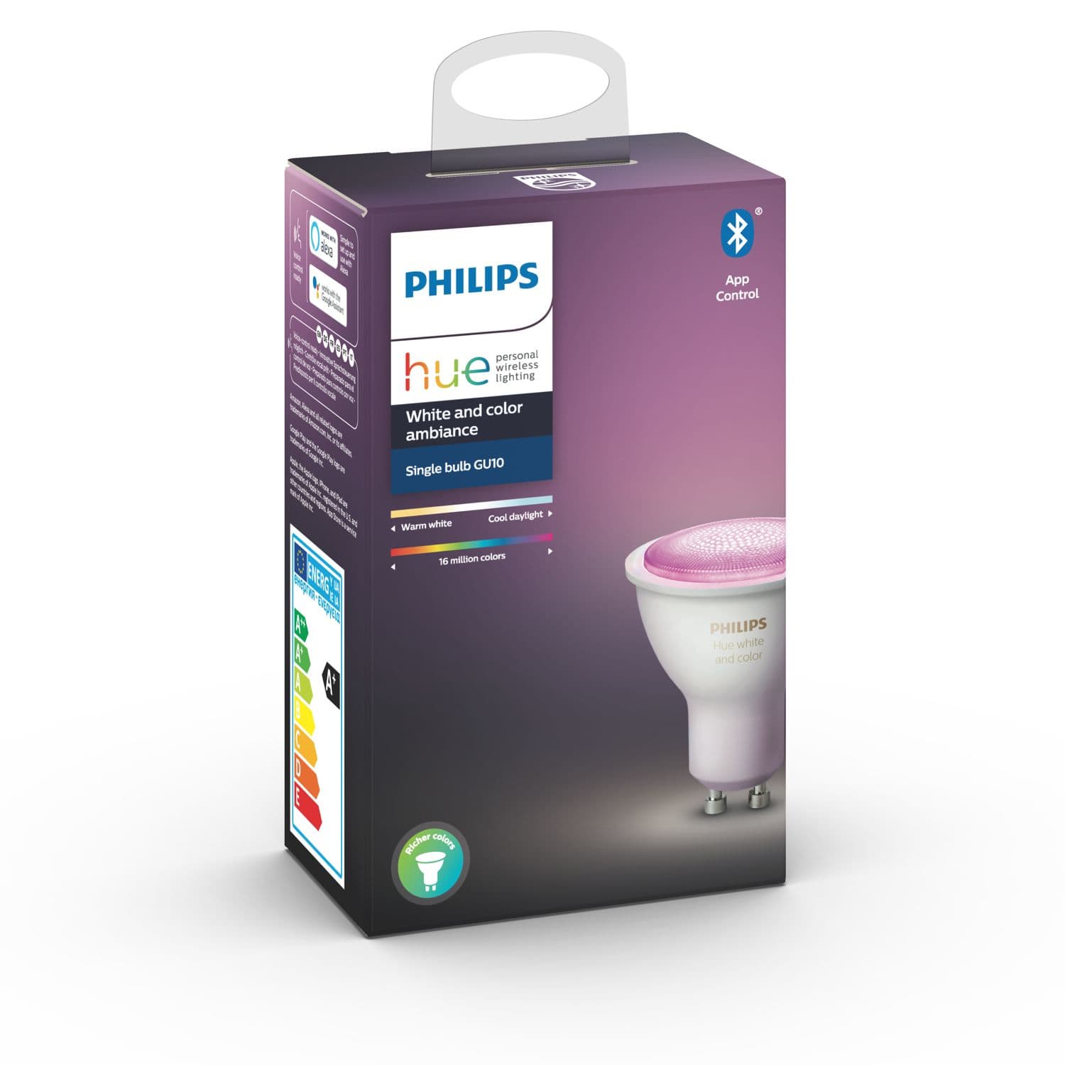 Smart Home Philips Single bulb GU10 White and color ambiance -, "PHT13179" — miniatură