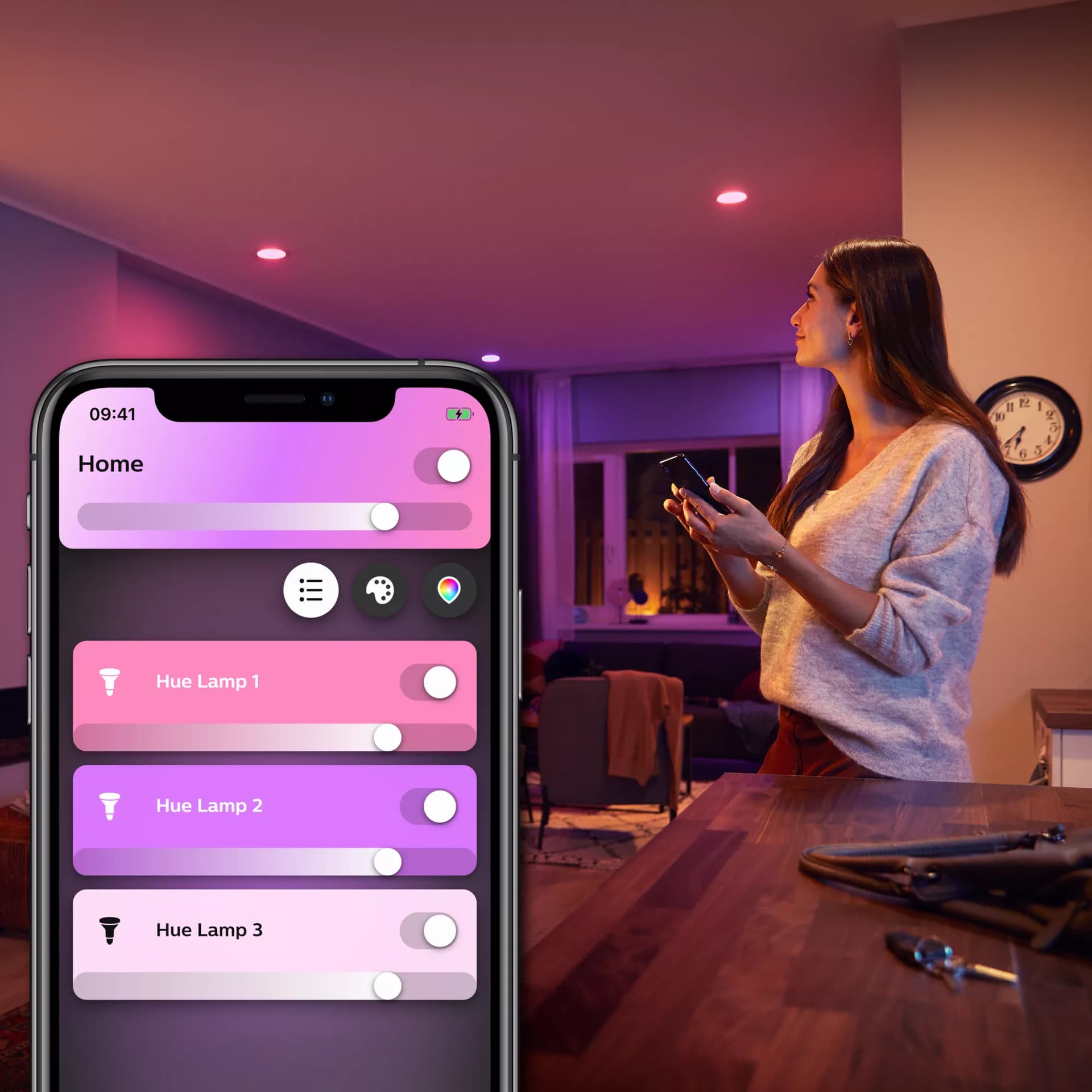 Smart Home Philips Single bulb GU10 White and color ambiance -, "PHT13179" — miniatură