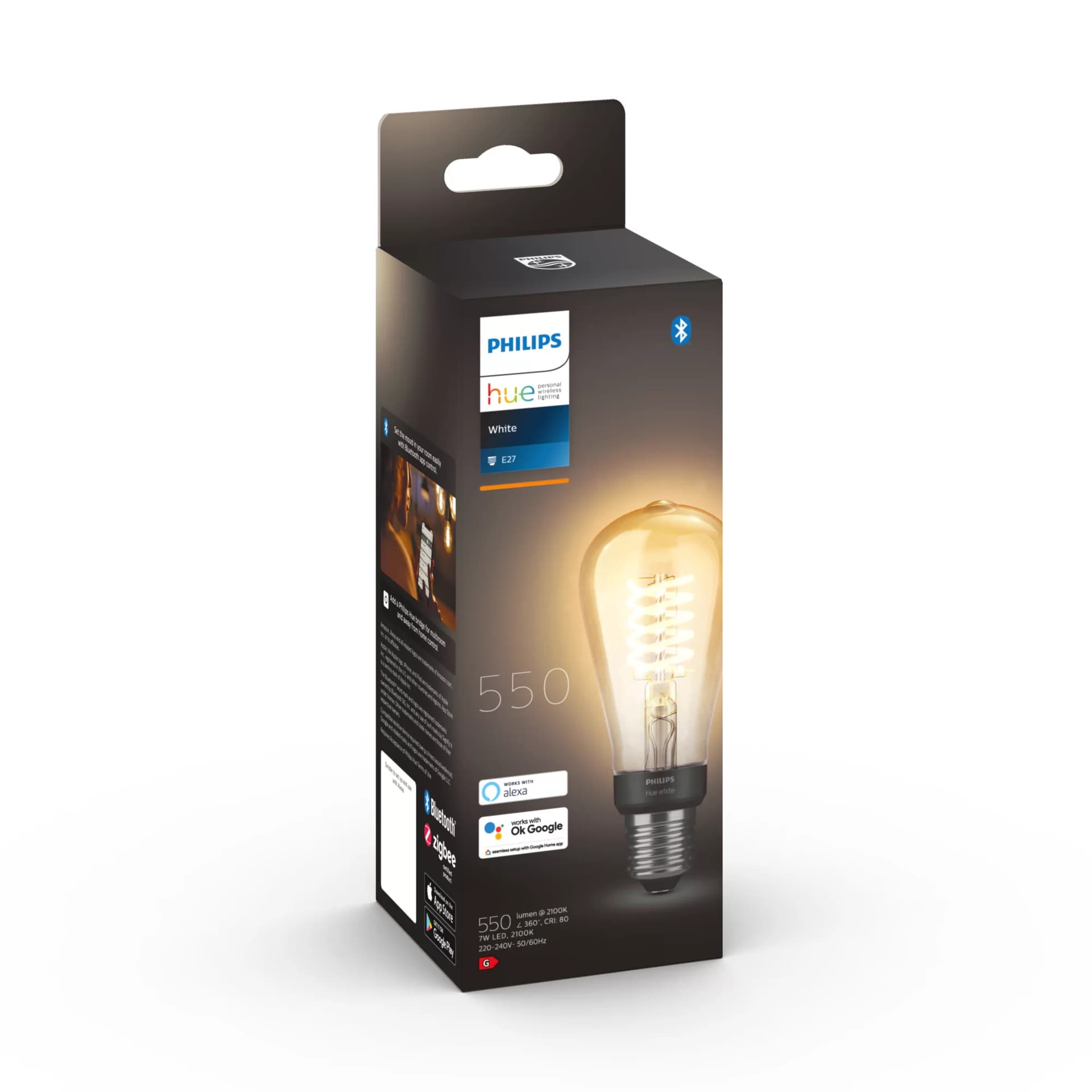 Smart Home Philips HueW xW Fil ST64 E27 EU -, "PHT13951" — miniatură