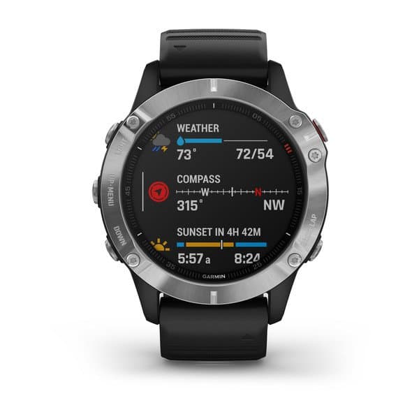 Smartwatch Garmin Fenix 6 Silver Black, "PHT15177" — miniatură