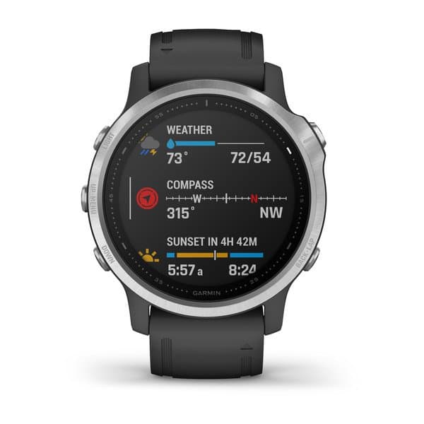Smartwatch Garmin Fenix 6S Silver Black, "PHT15180" — miniatură