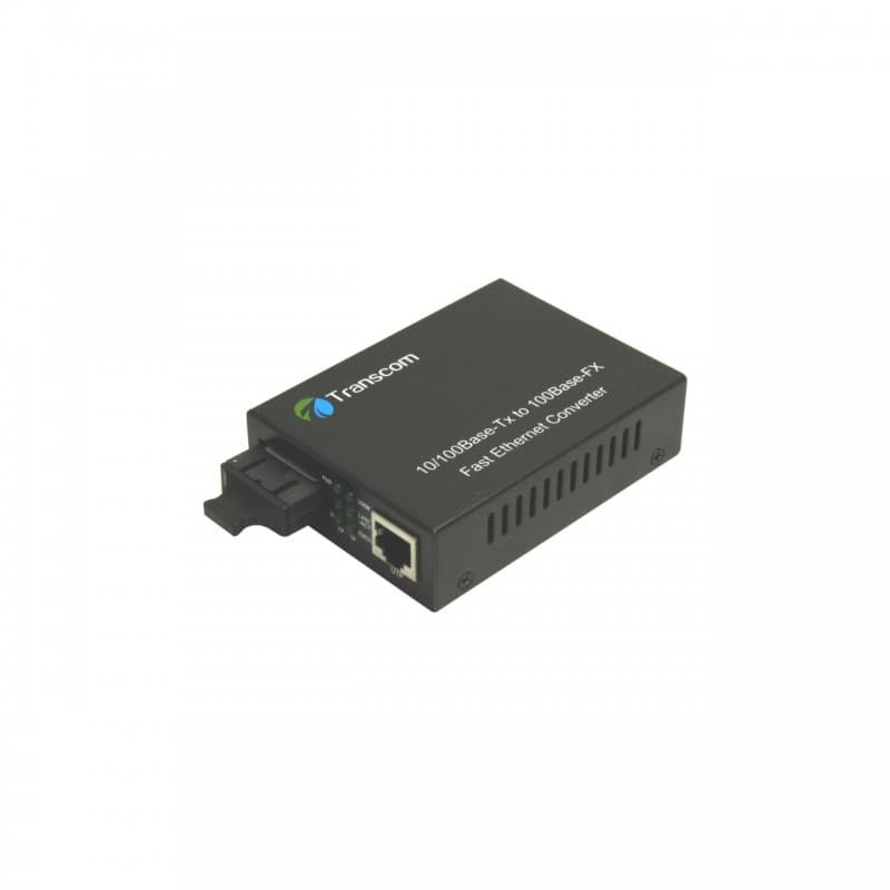 Mediaconvertor 10/100M 1310nm MM 2Km / SM 10km conector SC - TRANSCOM, "TS-100-S(M)D-25(2)"