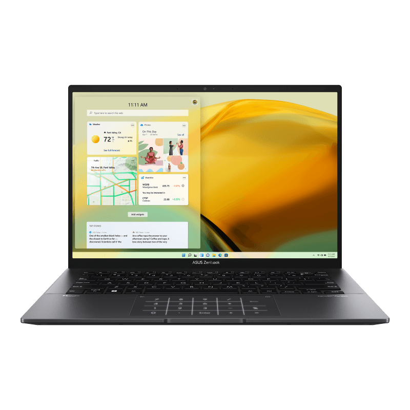 NB Asus 14 inch OLED 2.8K 2880 x 1800 AMD Ryzen 5 5625U 4.3 GHz | 8 GB SSD 512 GB Wireless BT Tastatura iluminata | 1.39 kg WIN 11 Home Jade Black, "UM3402YA-KM176W" ( — miniatură
