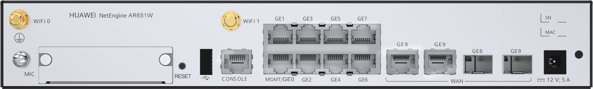 ROUTER HU AR651W, 2P GB WAN, 8P GB LAN "000000000050010485" — miniatură