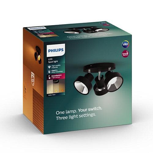 BUKKO plate/spiral black 3x4.3W 24V "000008718696169575" — miniatură
