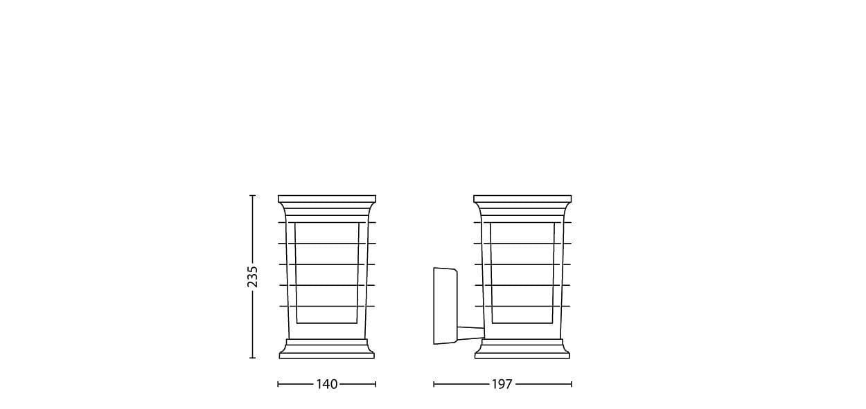Patio wall lantern grey 1x60W 230V "000008718696169827" — miniatură