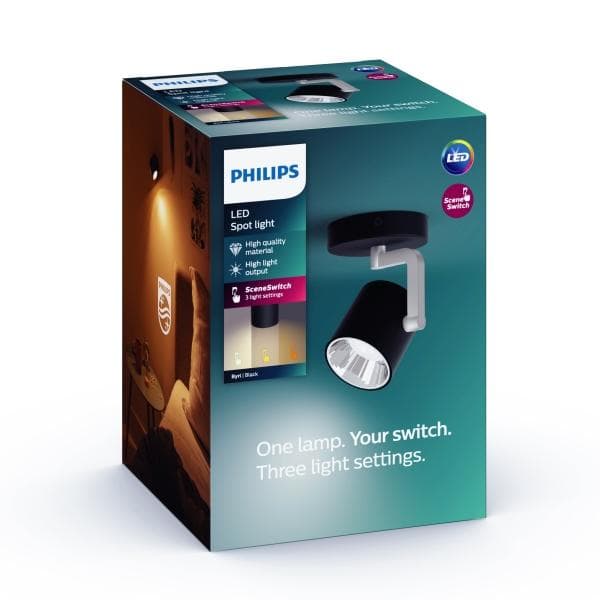 BYRL single spot black 1x4.3W 24V "000008718696170175" — miniatură