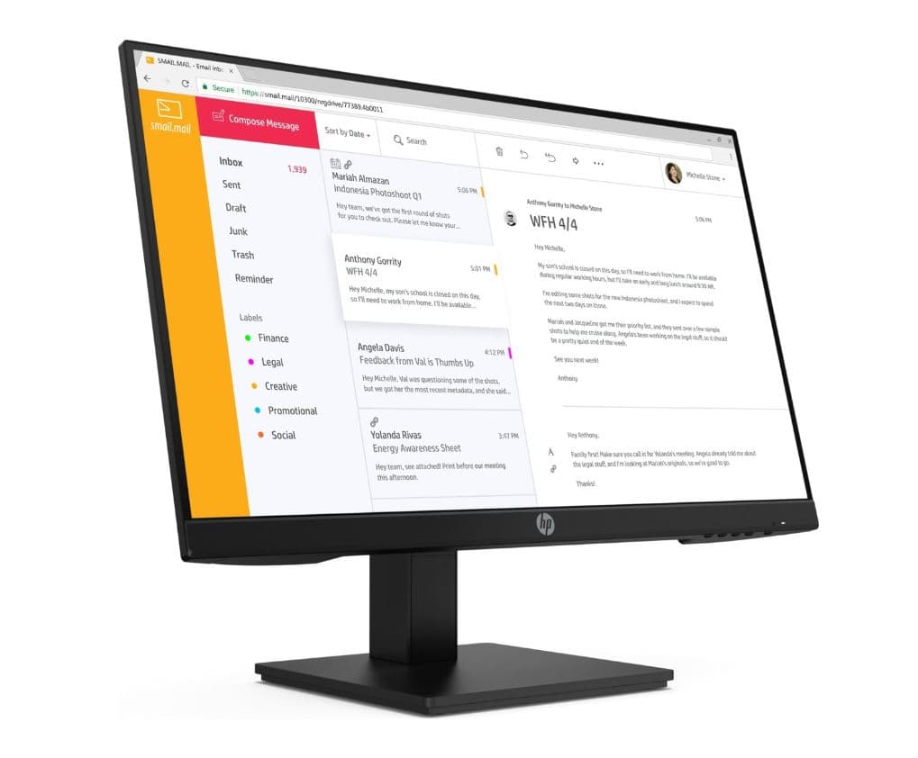 HP P24h G4 FHD Height Adjust Monitor 23.8inch Anti-Glare IPS Black 16:9 1920 x 1080 60 Hz 5ms 178 / 178 250 nits 1000:1 93 PPI CG:72, "7VH44AA#ABB" — miniatură
