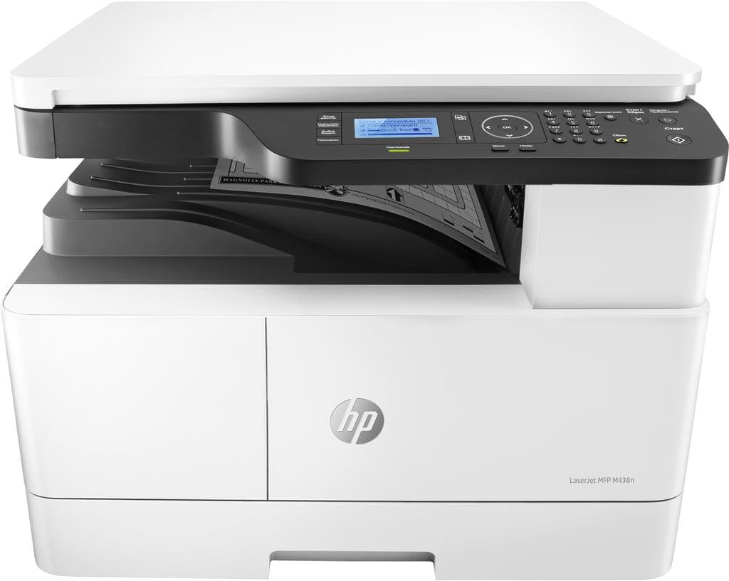 Multifunctional Laser Mono HP LaserJet M438n MFP, A3, Functii: Impr.|Scan.|Cop., Viteza de Printare Monocrom: 22 ppm, Conectiv:USB|Retea, Duplex:Nu, ADF:Nu "8AF43A"