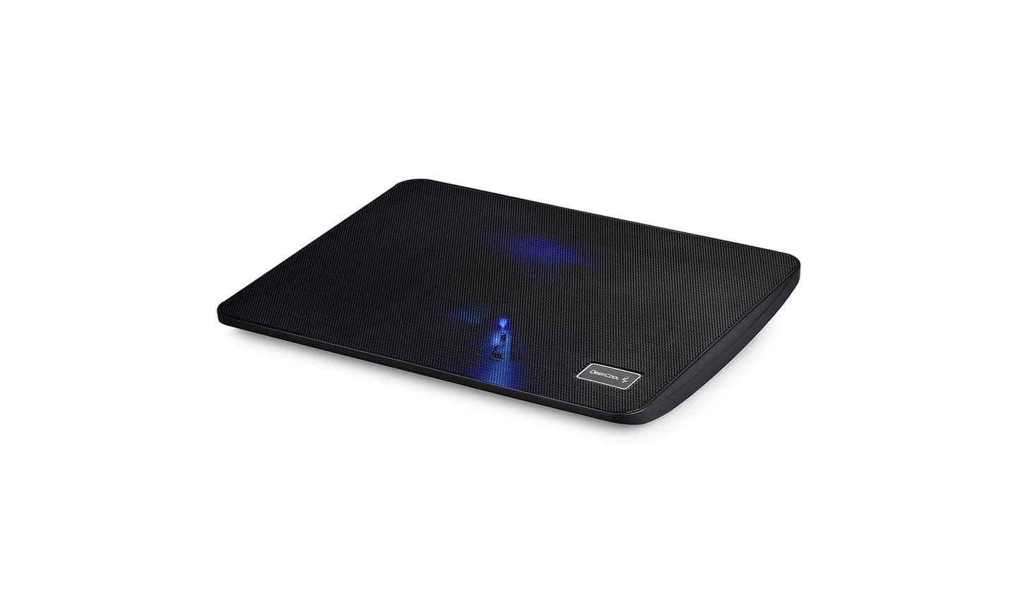 STAND DEEPCOOL notebook 15.6" WINDPAL MINI, sita metal, fan 14cm, blue LED, black, "DP-N114L-WDMI" /45503018 — miniatură
