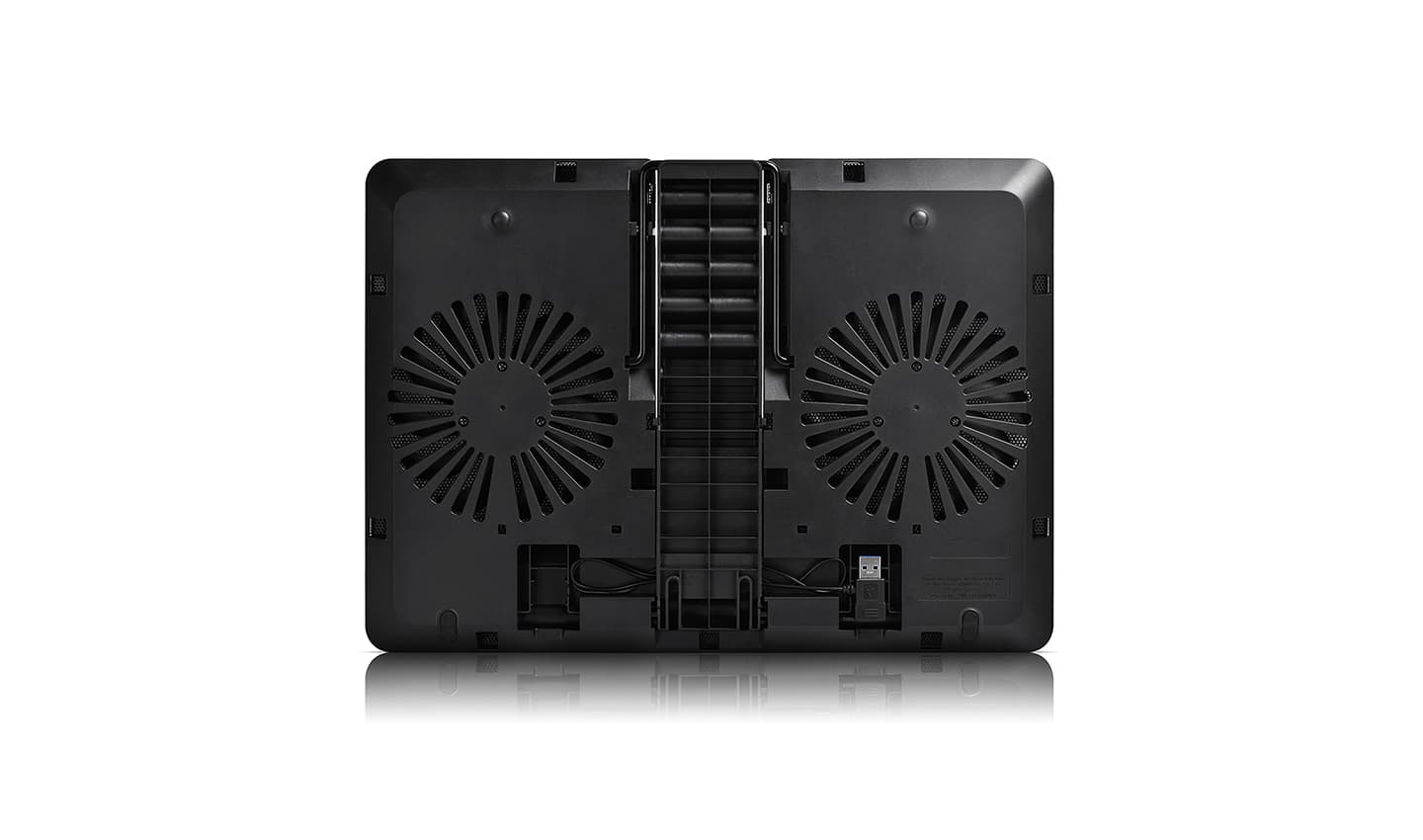 STAND DEEPCOOL notebook 15.6" U PAL, sita metal, 2 x fan 14cm, USB 3.0, 6 unghiuri de ajustare, design anti-alunecare, black "DP-N214A5-UPAL" — miniatură