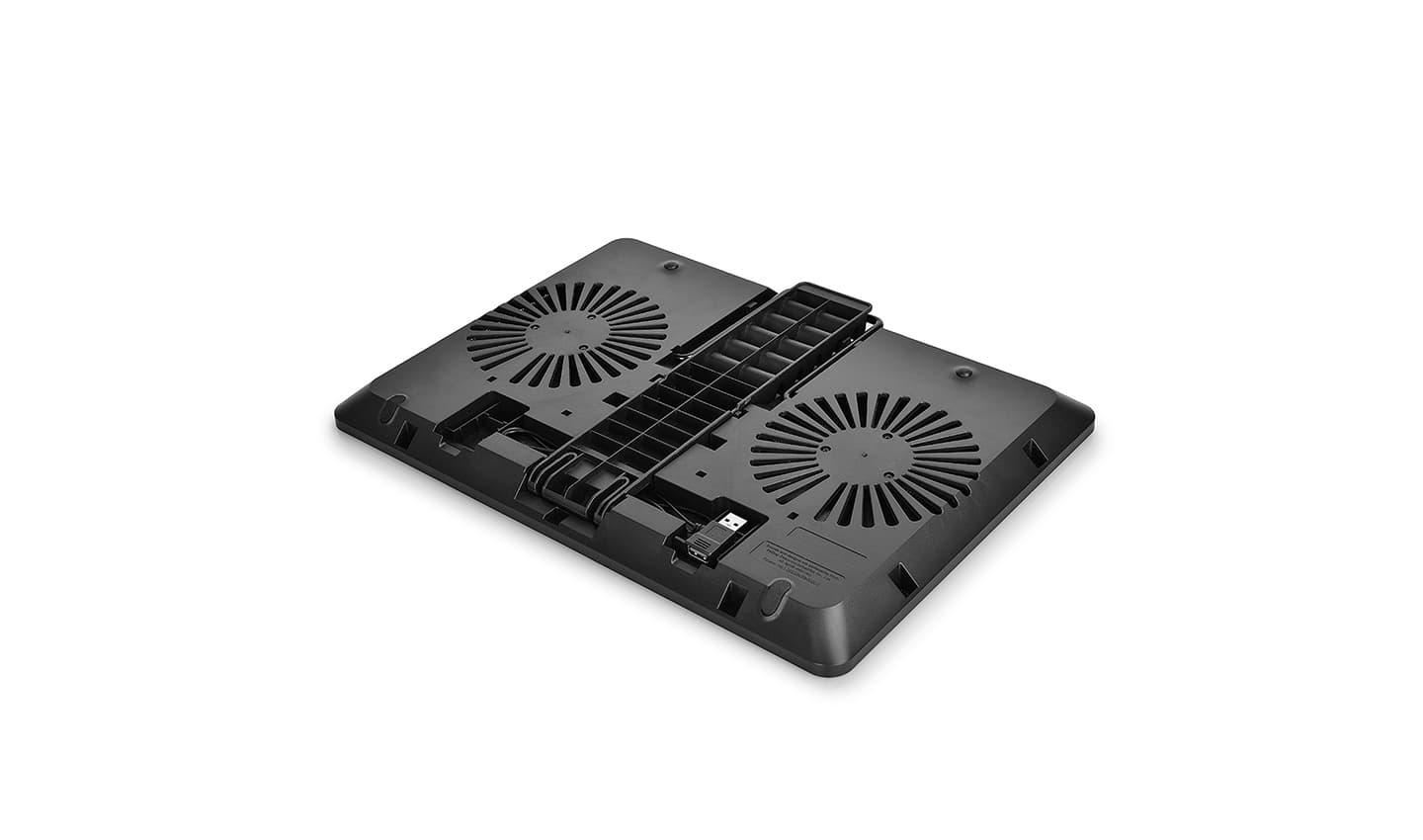 STAND DEEPCOOL notebook 15.6" U PAL, sita metal, 2 x fan 14cm, USB 3.0, 6 unghiuri de ajustare, design anti-alunecare, black "DP-N214A5-UPAL" — miniatură