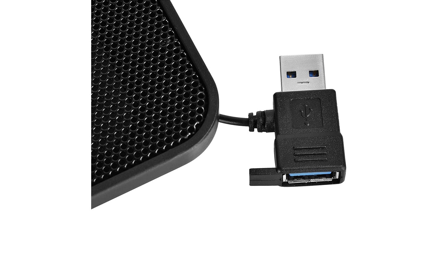 STAND DEEPCOOL notebook 15.6" U PAL, sita metal, 2 x fan 14cm, USB 3.0, 6 unghiuri de ajustare, design anti-alunecare, black "DP-N214A5-UPAL" — miniatură