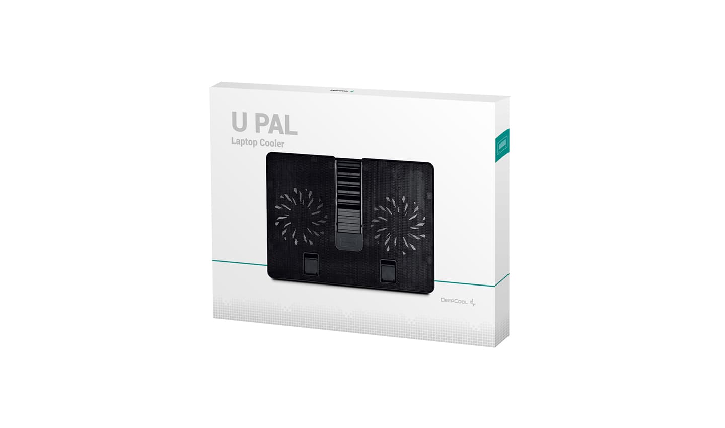 STAND DEEPCOOL notebook 15.6" U PAL, sita metal, 2 x fan 14cm, USB 3.0, 6 unghiuri de ajustare, design anti-alunecare, black "DP-N214A5-UPAL" — miniatură
