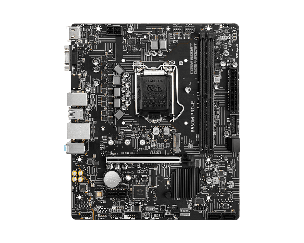 MSI B560M PRO-E Socket 1200 DDR4 up to 64GB 6xUSB 2.0 4xUSB 3.2, "B560M PRO-E" — miniatură