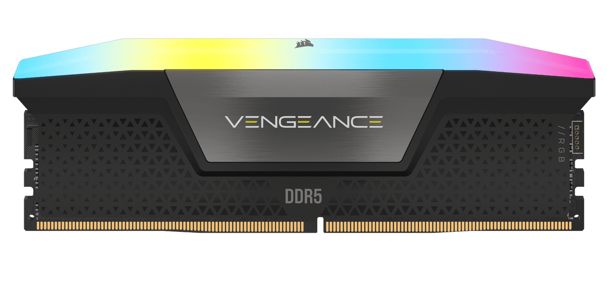 Memorie DDR Corsair - gaming "VENGEANCE" DDR5 32GB frecventa 6000 MHz, 16GB x 2 module, radiator, iluminare RGB, latenta CL40, "CMH32GX5M2B6000C40" — miniatură