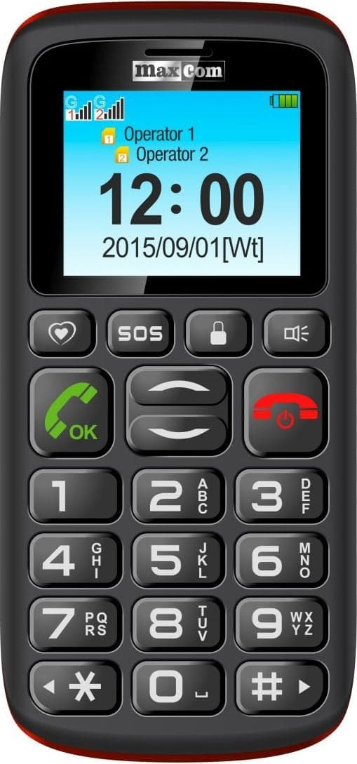 MM428 Dual SIM Black (1.8" model "SENIOR" Buton SOS, lanterna incorporata, Radio FM, alarma) "M428BB Black"