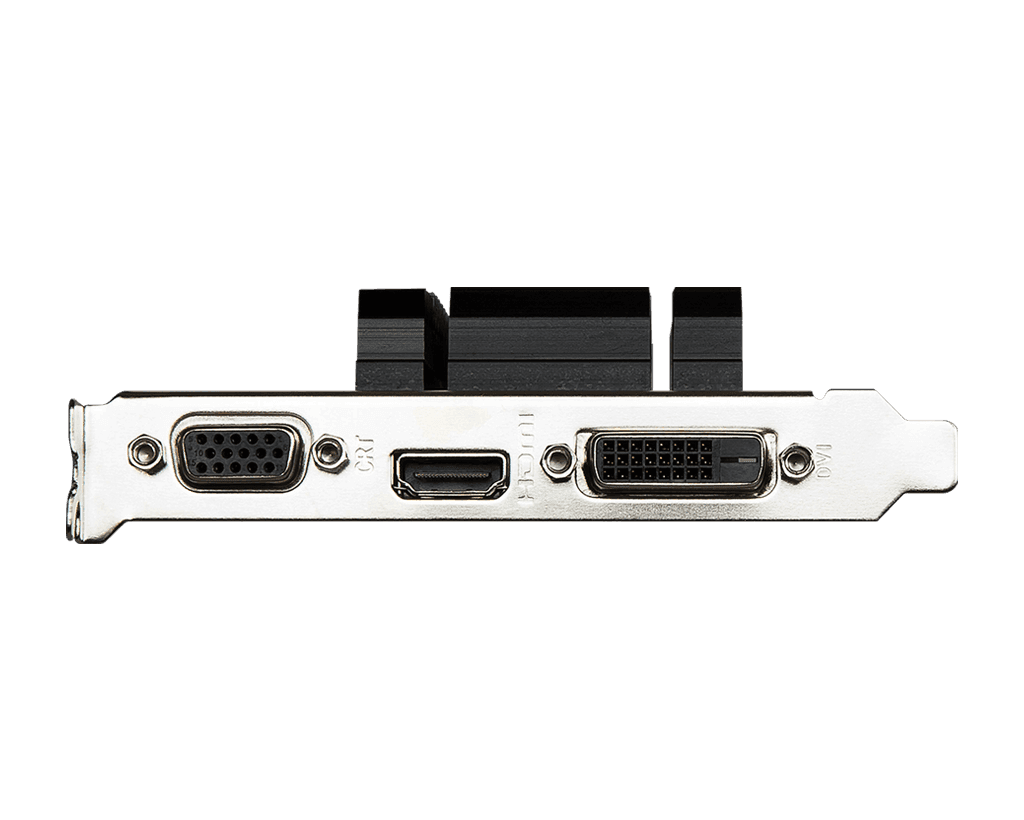 MSI GeForce GT 730 2GB Low Profile black PCB, "N730K-2GD3H/LPV1" — miniatură