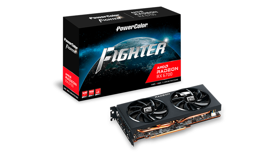 PW Fighter AMD Radeon RX 6700 10GB "RX6700 10G-3DH/OC"