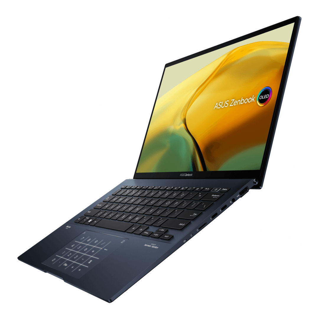 NB Asus 14 inch 2.8K 2880 x 1800 OLED Intel Core i7 1260P&nbsp; 2.1 GHz | 16 GB SSD 512 GB Wireless BT | 1xHDMI | 1.39 kg WIN 11 Home Ponder Blue "UX3402ZA-KM048W" ( — miniatură