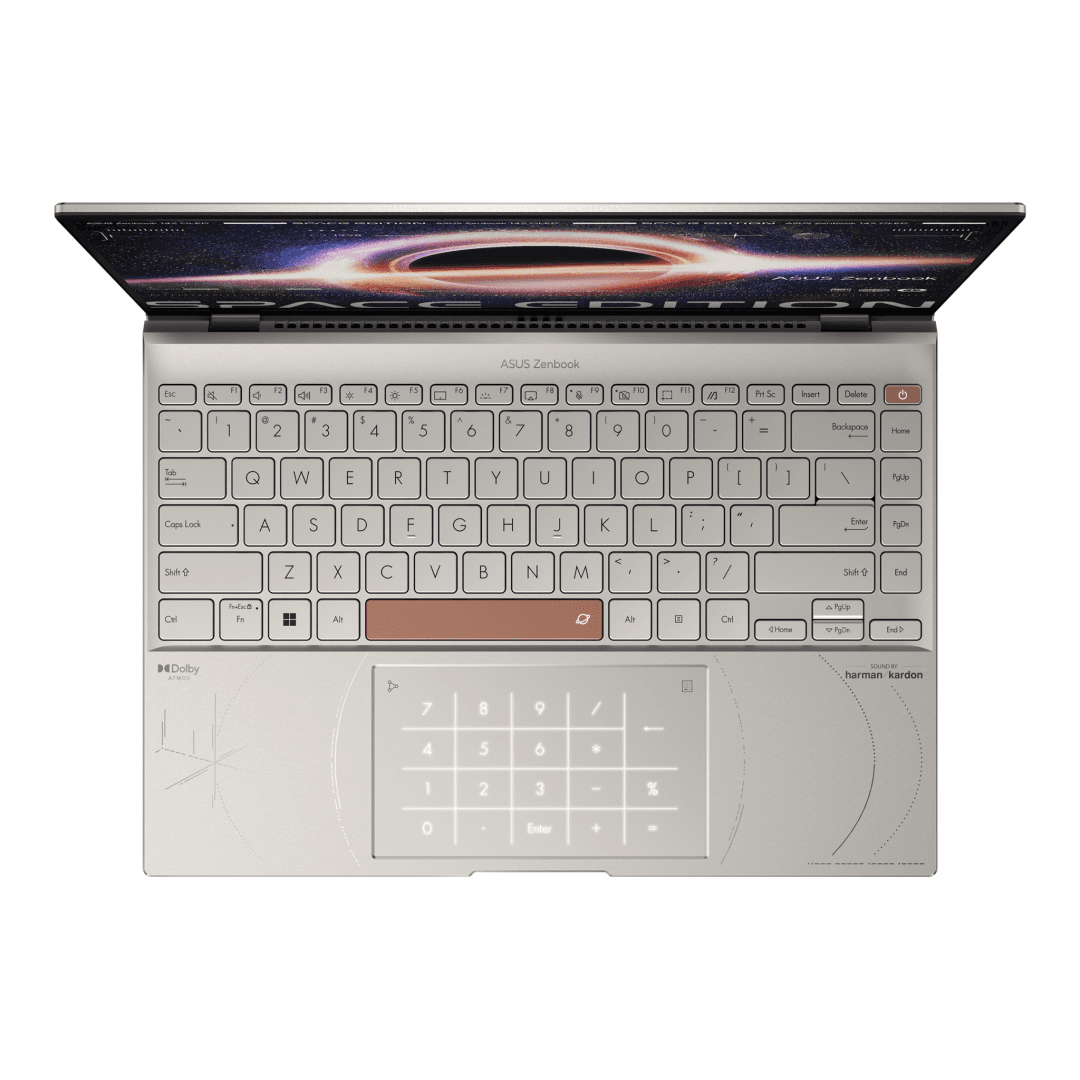 NB Asus 14 inch OLED Intel;Core i9 12900H; 2.5 GHz | 32 GB SSD 1 TB Wireless BT Tastatura iluminata | 720p HD cam 1.4 kg WIN 11 Pro Zero-G&nbsp;Titanium "UX5401ZAS-L7025X" ( — miniatură