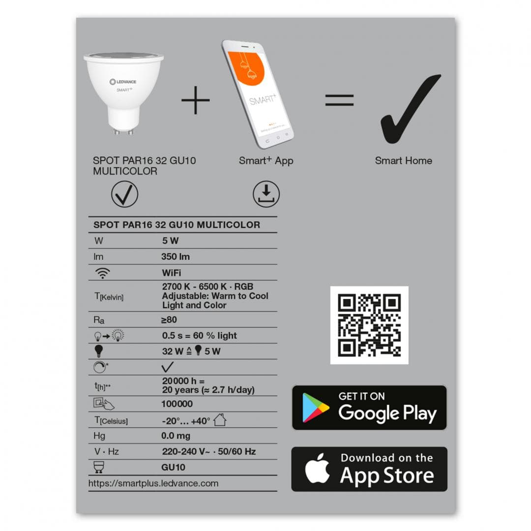 SPOT LEDVANCE SMART+ WiFi 4058075485693, "000004058075485693" — miniatură