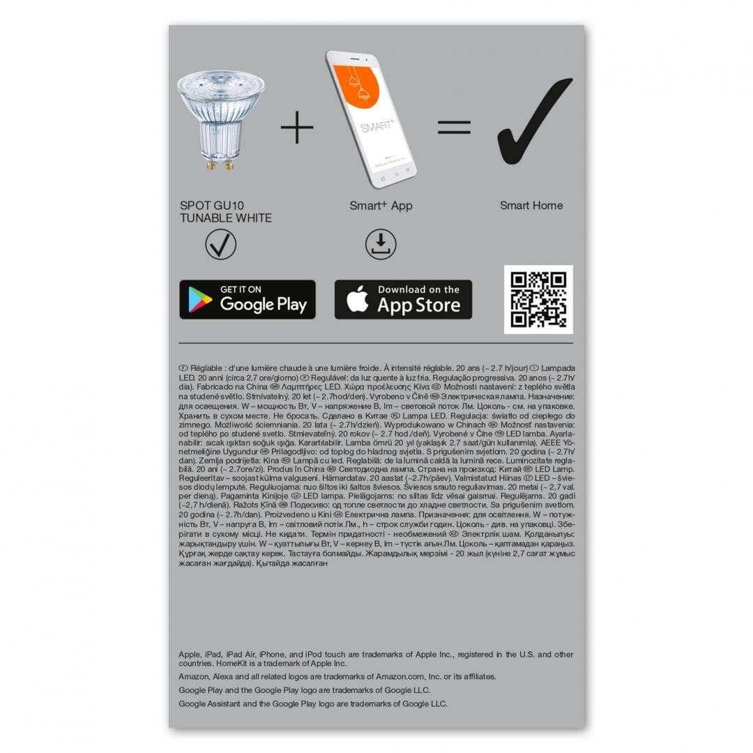 SET 3 SPOTURI LEDVANCE SMART+ WiFi GU10, "000004058075486034" — miniatură