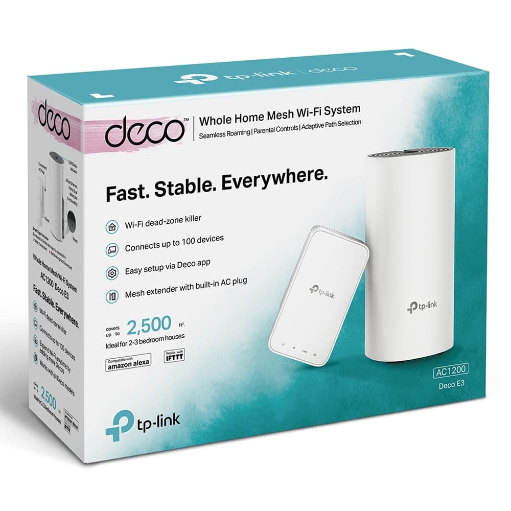 MESH TP-LINK Sistem wireless Complete Coverage - router AC1200 Whole-Home "Deco E3(2-pack )" 45506520 — miniatură